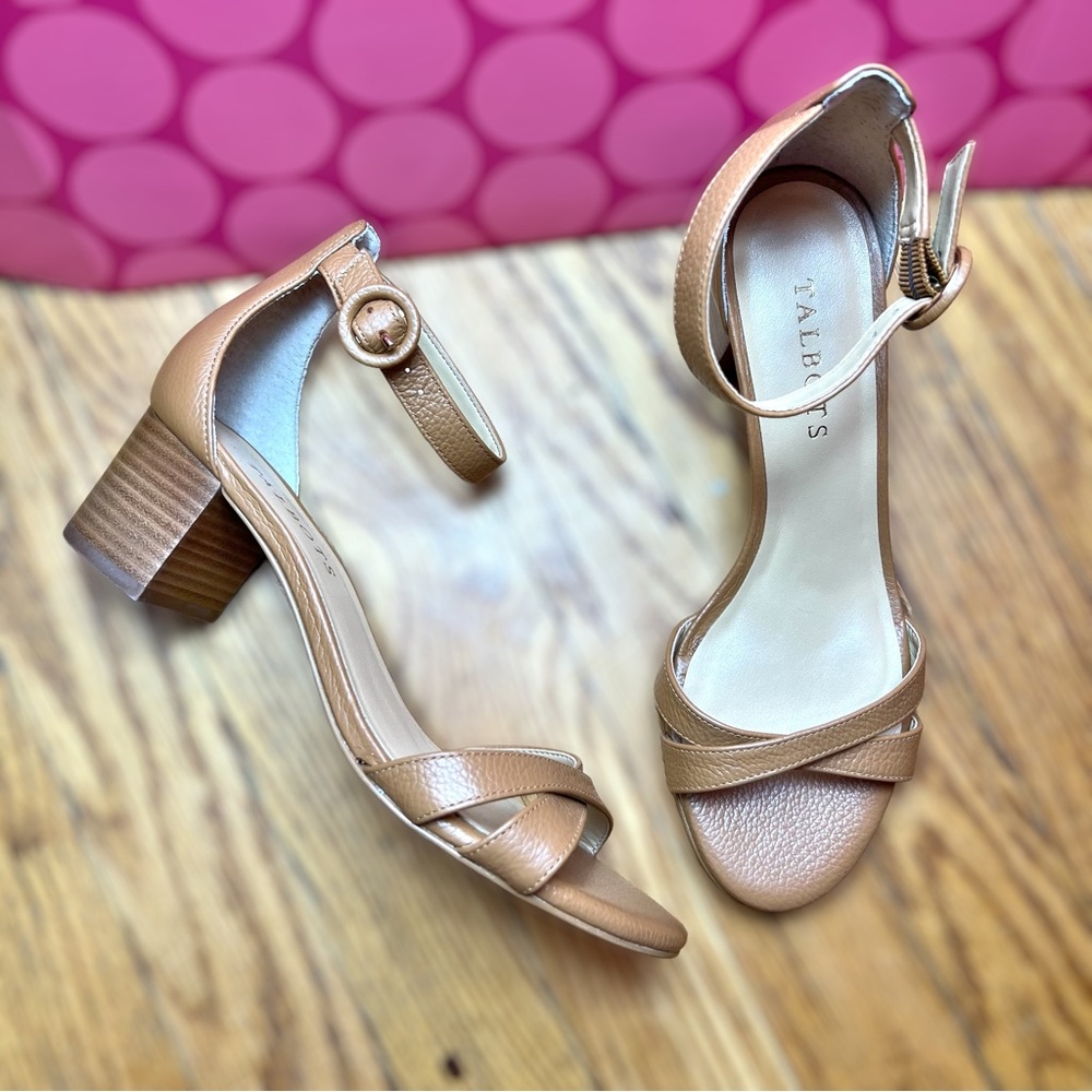 Talbots Leather Heels Ankle Strap